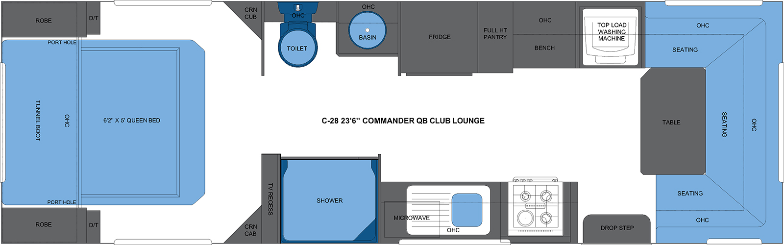 C-28 23'6 COMMANDER QB CLUB LOUNGE