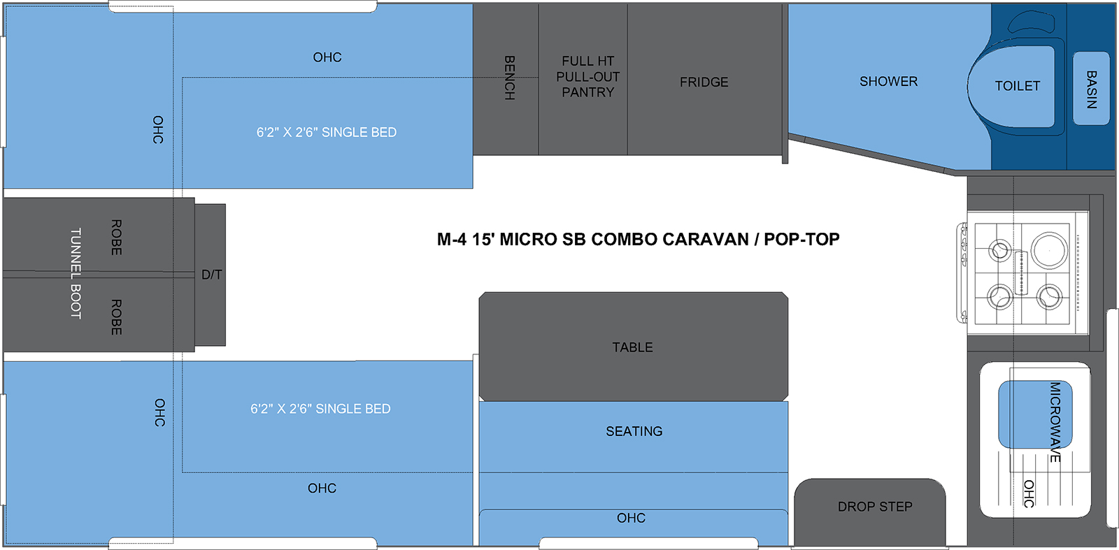 M-4 15' MICRO SB COMBO CARAVAN-POP-TOP