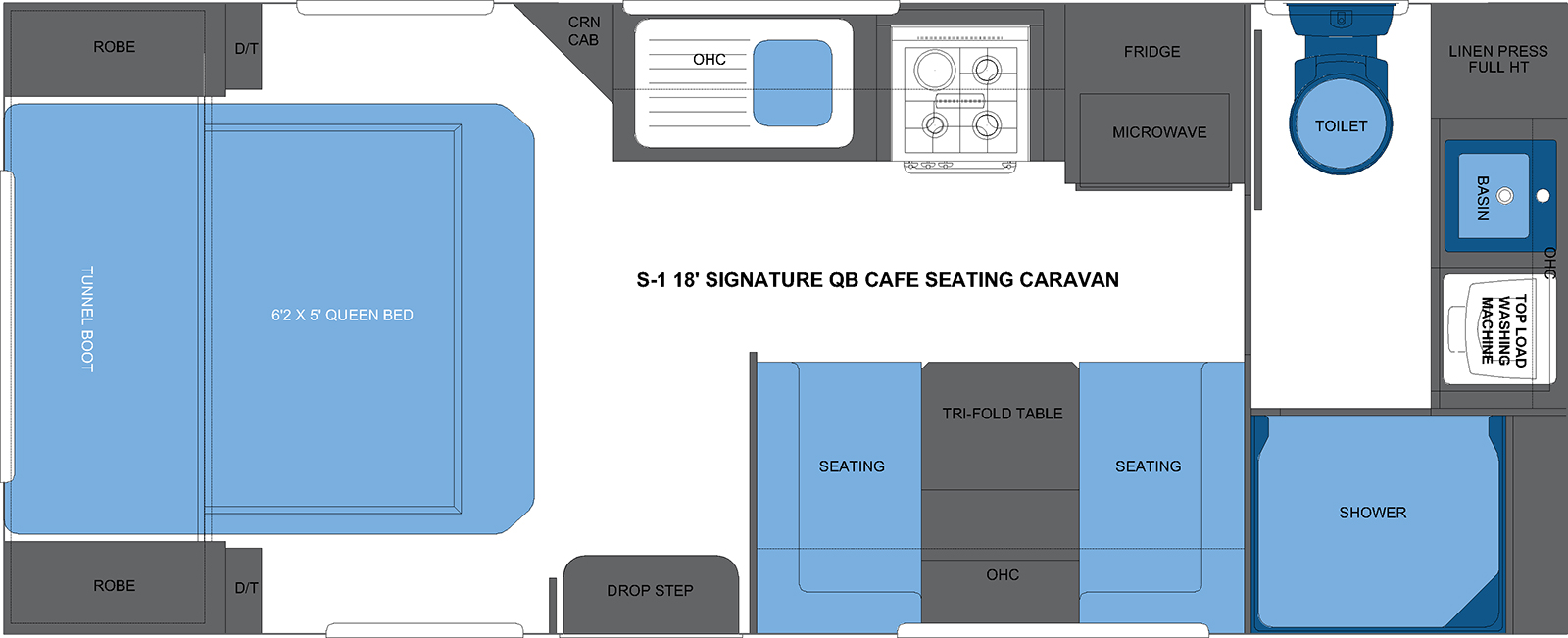 S-1 18' SIGNATURE QB CAFE SEATING CARAVAN