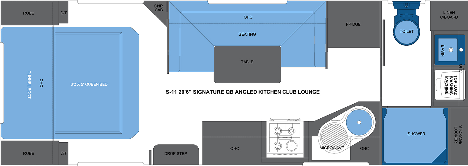 S-11 20'6 SIGNATURE QB CLUB LOUNGE ANGLED KITCHEN