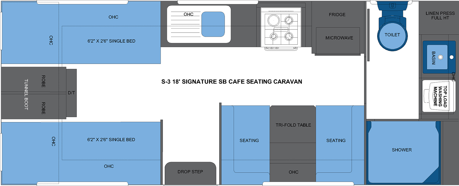 S-3 18' SIGNATURE SB CAFE SEATING CARAVAN