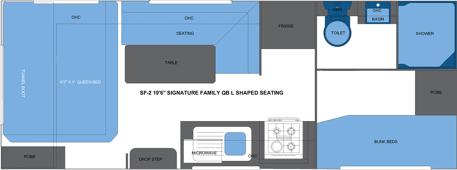 SF-3 21'6 SIGNATURE FAMILY QB CAFE SEATING CARAVAN