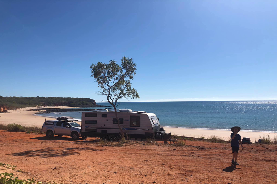 Caravan park on the beach in Victoria